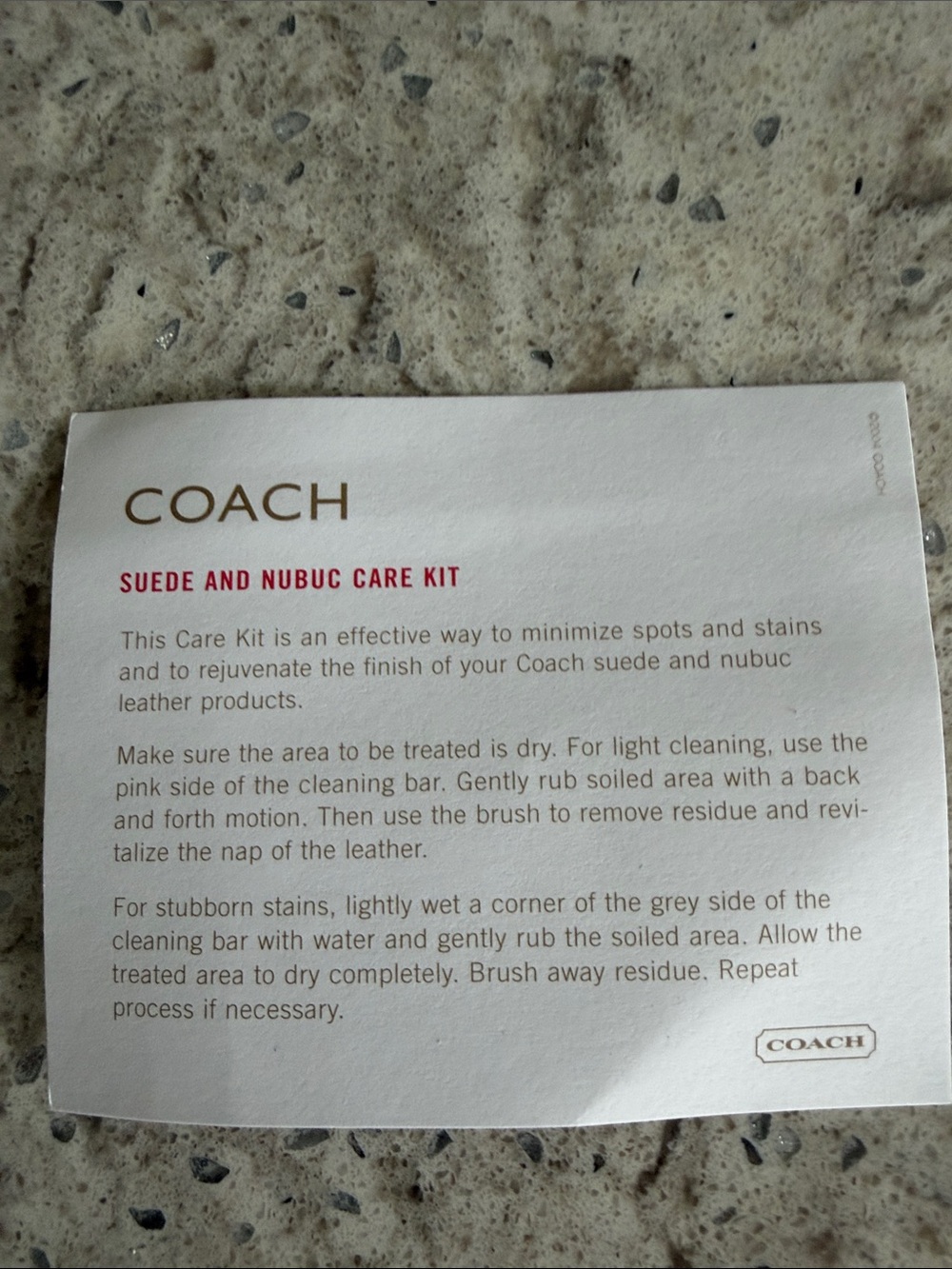 COACH Suede & Nubuc Care Kit for Coach Leather Items - Picture 4 of 6
